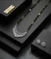 Latest American Diamond Vol 1 Mangalsutra With Earrings
